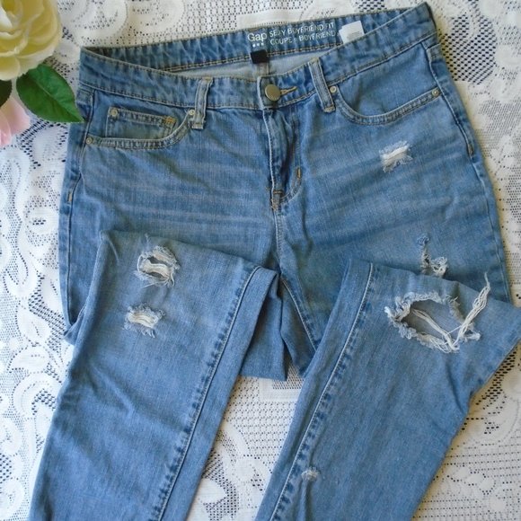 GAP Denim - Gap Sexy Boyfriend Fit Distressed Jeans